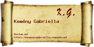 Kemény Gabriella névjegykártya